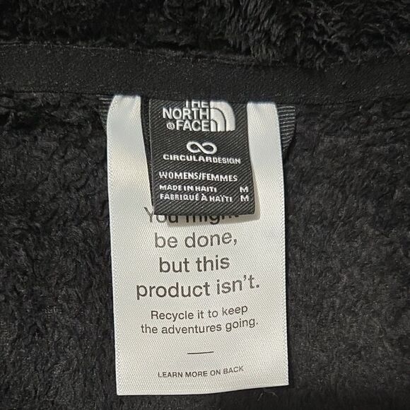 The North Face Black Fleece Osito Womens Zip Up Sweater Jacket Ladies Meduim - Picture 3 of 6